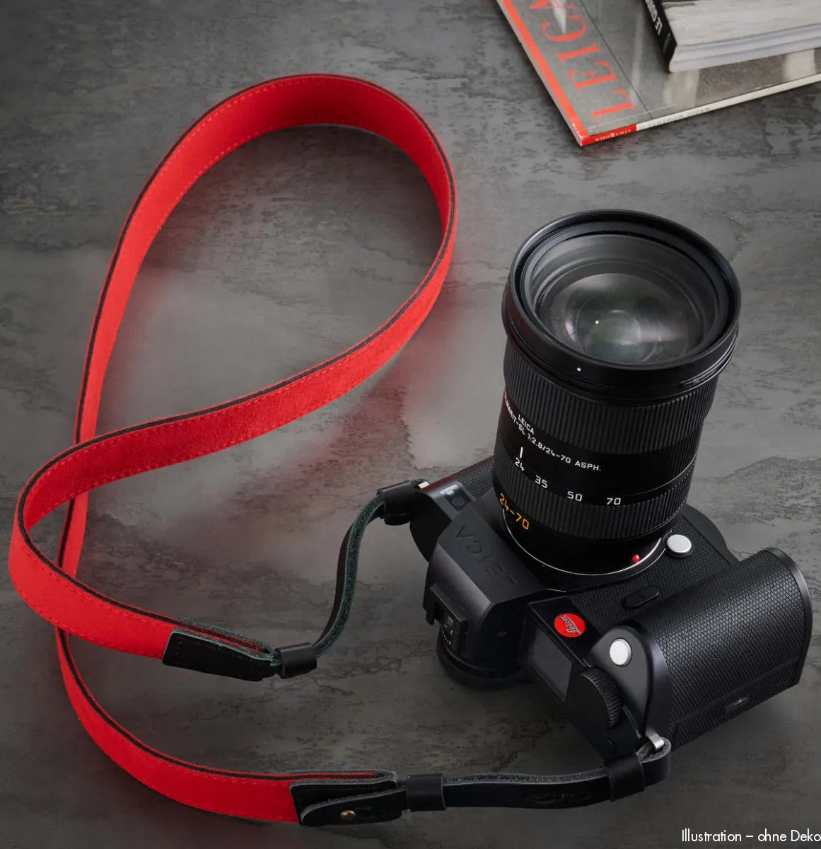 Rock n Roll Camera Straps And Bags Kameragurte | Alcantara Kamera Schultergurt von | Rot 125cm | für Z.b. Leica Sl3 s