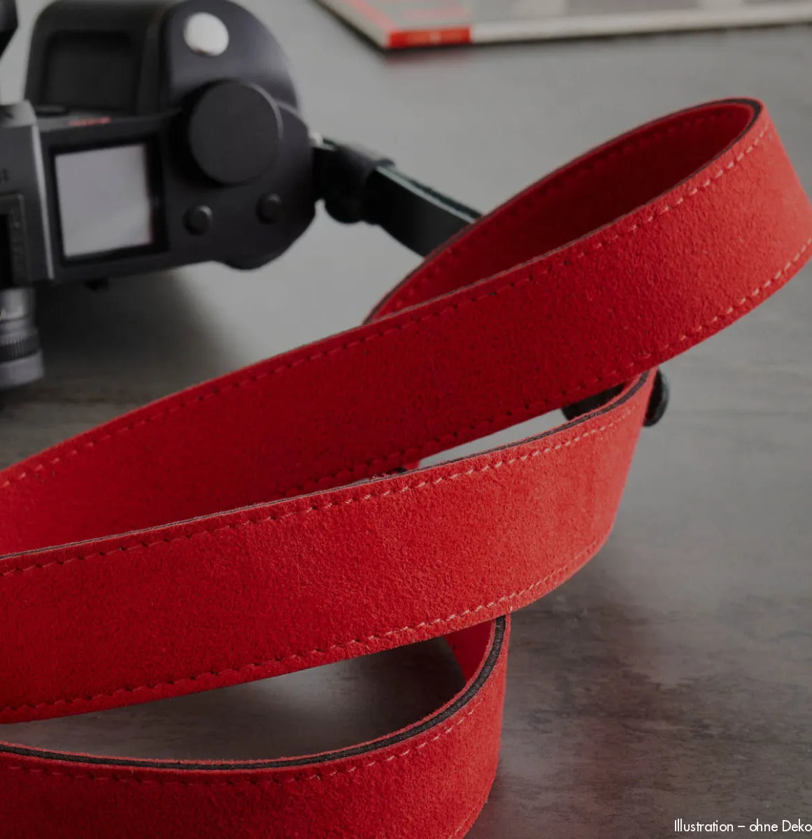 Rock n Roll Camera Straps And Bags Kameragurte | Alcantara Kamera Schultergurt von | Rot 125cm | für Z.b. Leica Sl3 s