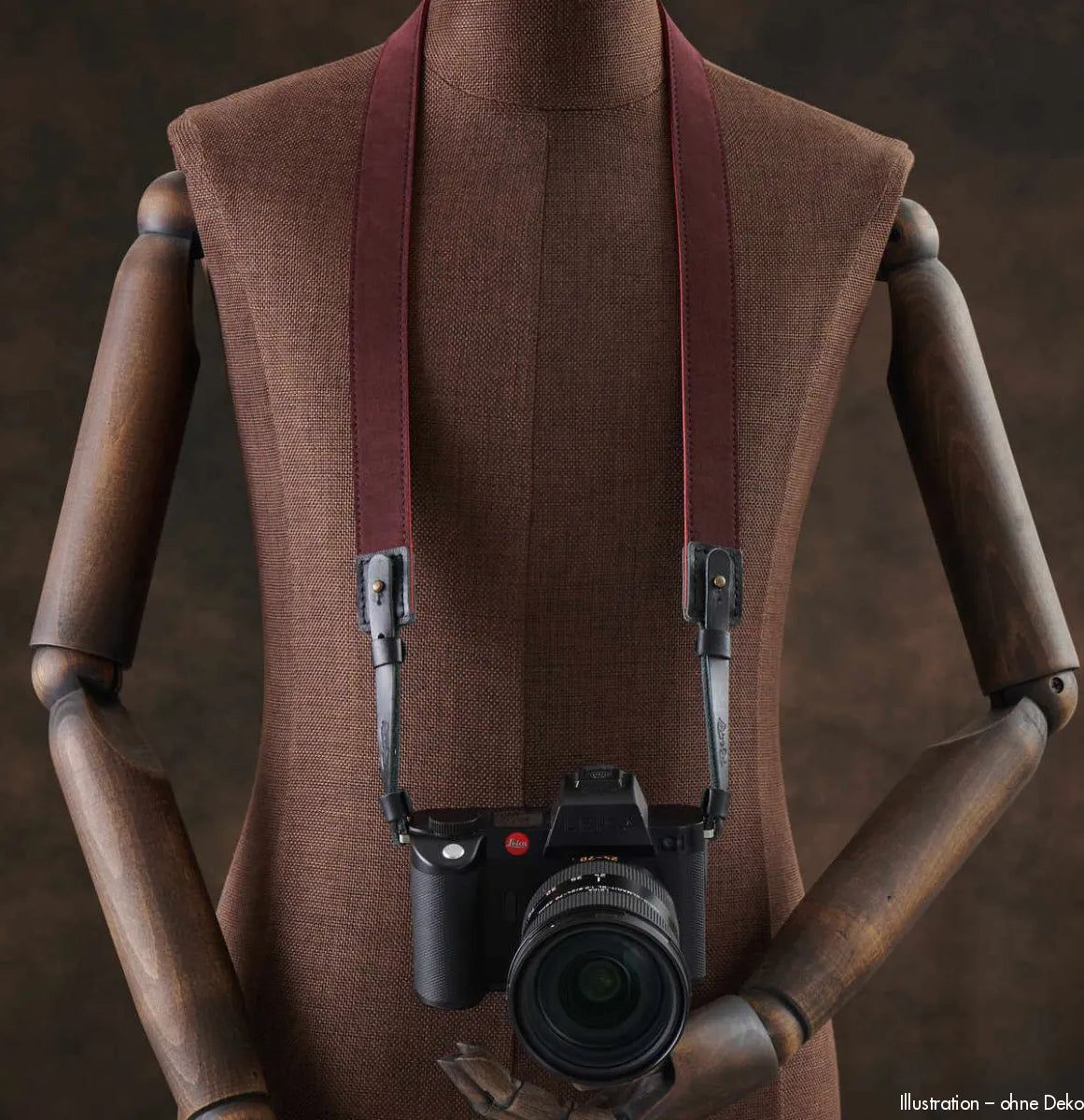 Rock n Roll Camera Straps And Bags Kameragurte | Alcantara Kameragurt in Weinrot von für Leica Sl Modelle | 100cm