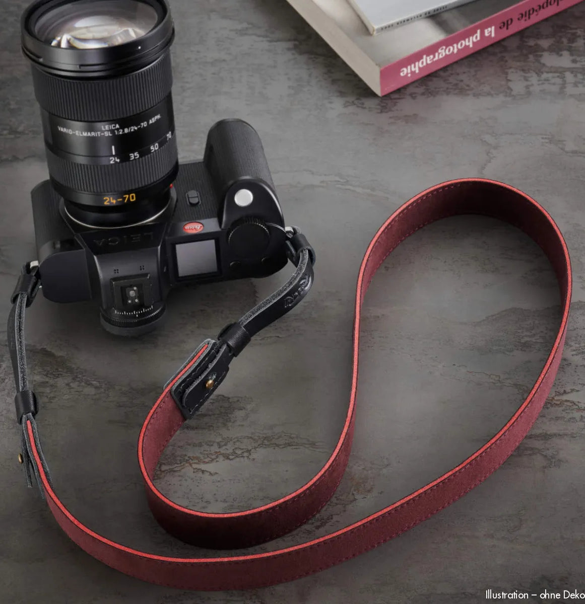 Rock n Roll Camera Straps And Bags Kameragurte | Alcantara Kameragurt in Weinrot von für Leica Sl Modelle | 100cm