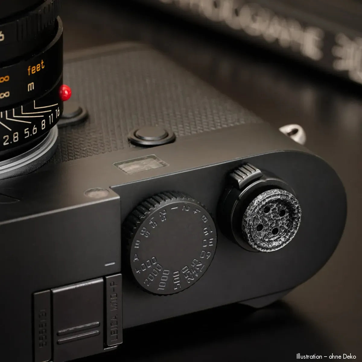 Rock n Roll Camera Straps And Bags Auslöseknöpfe | Auslöseknopf aus Messing in Gehämmert Schwarz | Soft Release Button