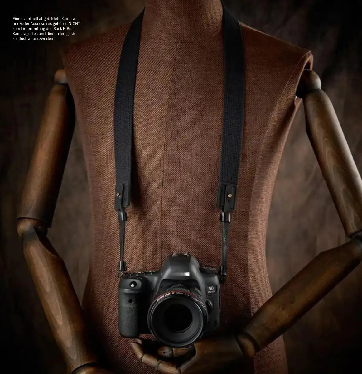 Rock n Roll Camera Straps And Bags Kameragurte | Fotogurt aus Baumwolle und Leder in Schwarz von Rock n Roll Camera Straps | l