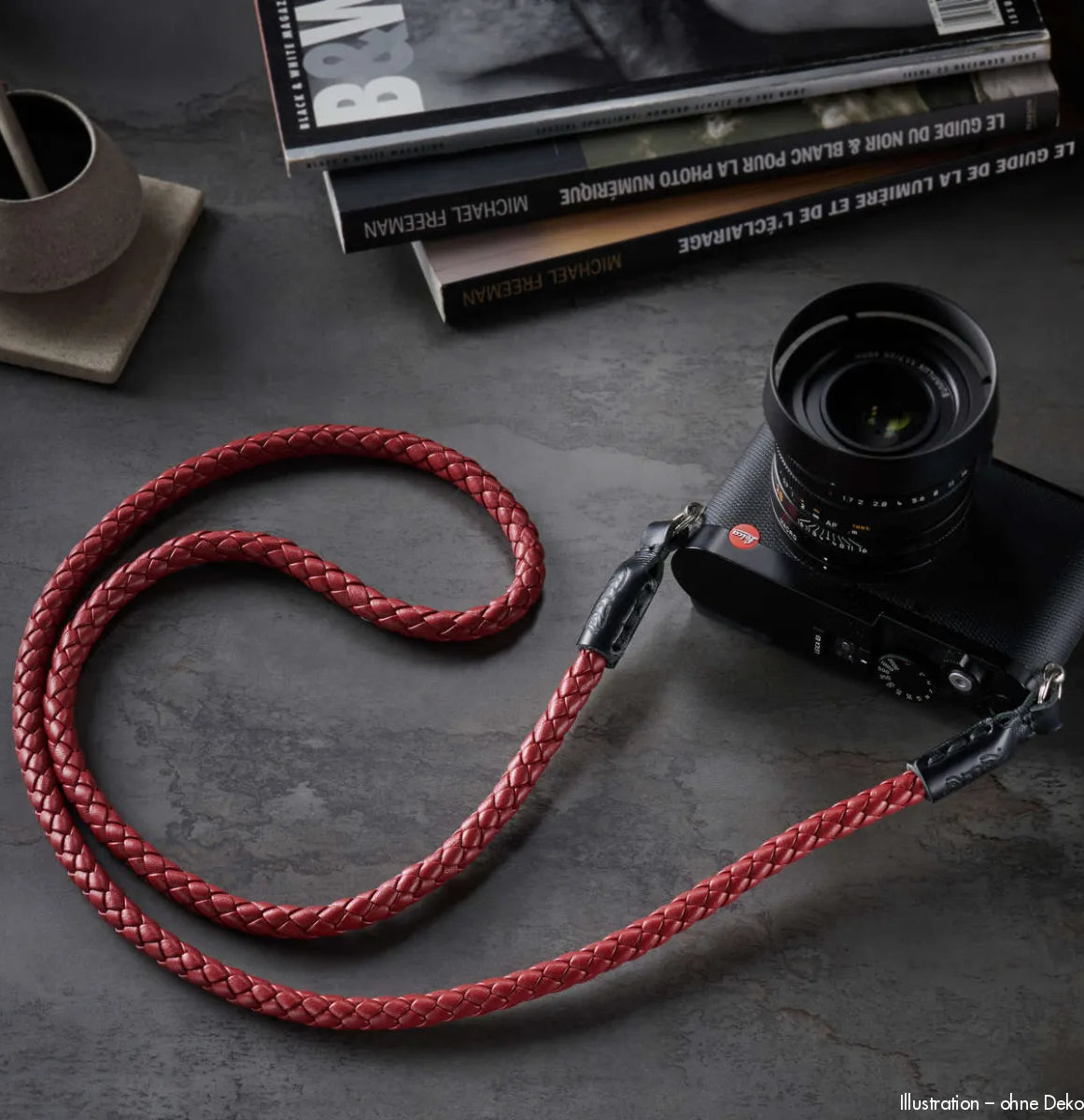 Rock n Roll Camera Straps And Bags Kamerazubehör Speziell für Leica | Geflochtener Leder Kamera Schultergurt von | Burgundy Rot 100cm