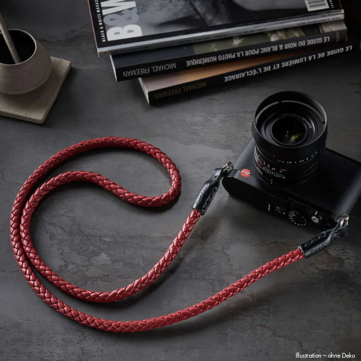 Rock n Roll Camera Straps And Bags Kamerazubehör Speziell für Leica | Geflochtener Leder Kamera Schultergurt von | Burgundy Rot 100cm