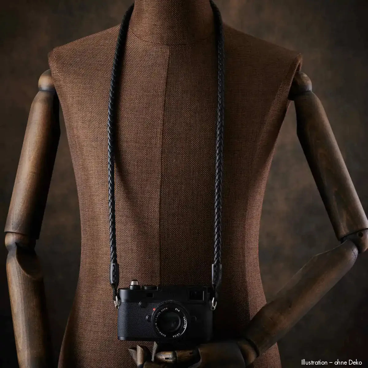 Rock n Roll Camera Straps And Bags Kamerazubehör Speziell für Leica | Geflochtener Leder Kameragurt von | Schwarz 100cm | Z.b. m und q