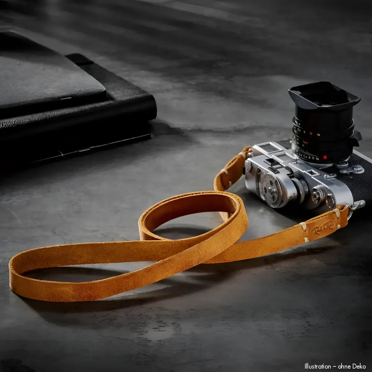 Rock n Roll Camera Straps And Bags Kameragurte | Handgefertigter Leder Kamera Schultergurt in Vintage Hellbraun von 125cm