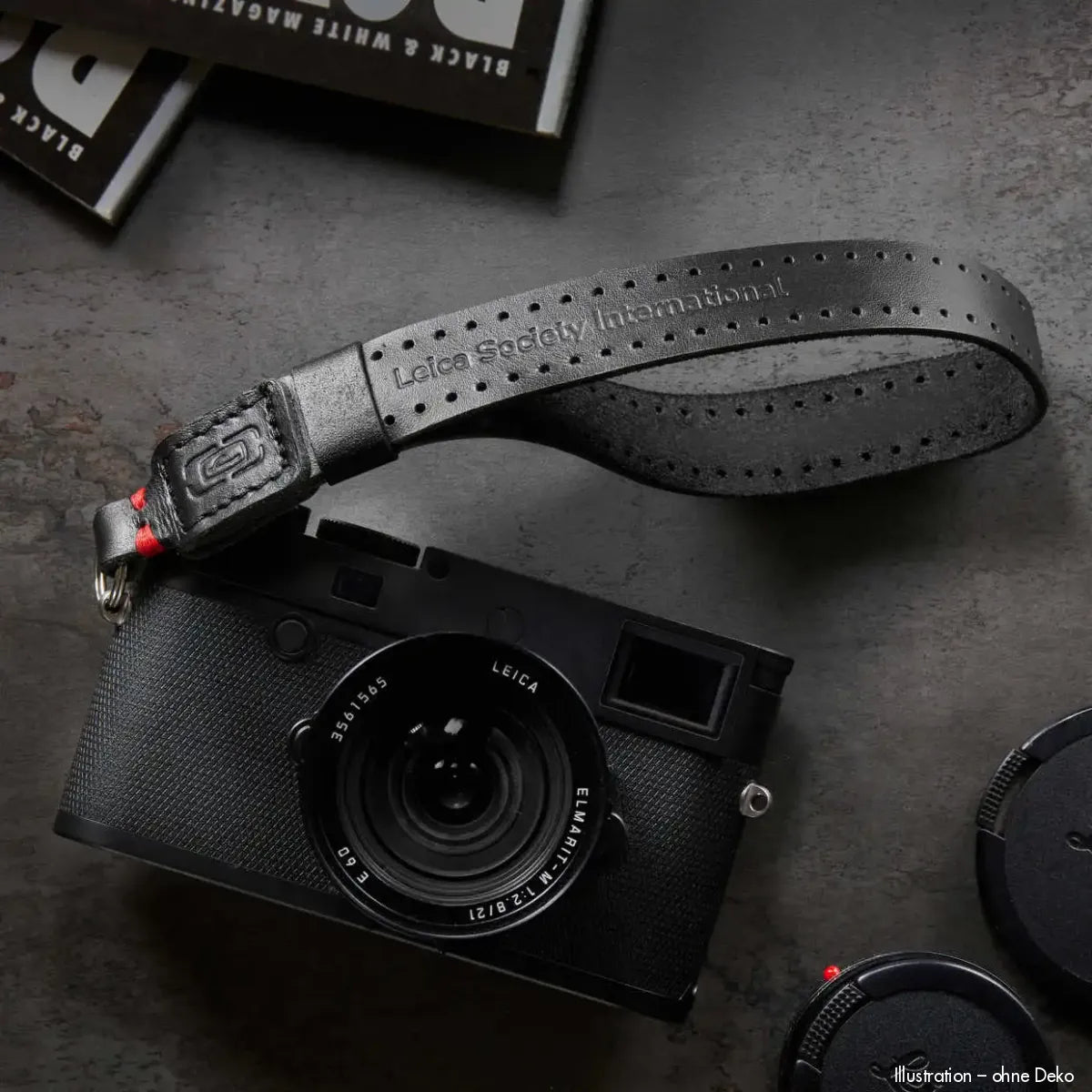 Rock n Roll Camera Straps And Bags Kamera Handschlaufe | aus Leder | Schwarz | Lsi Filmstrap Serie | Z.b. für Leica Q3 M11
