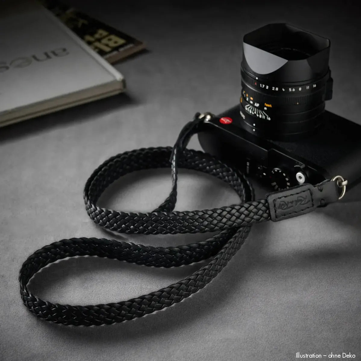 Rock n Roll Camera Straps And Bags Kamerazubehör Speziell für Leica | Kamera Schultergurt Handgefertigt von Leder Schwarz Z.b. Q3 | 125cm