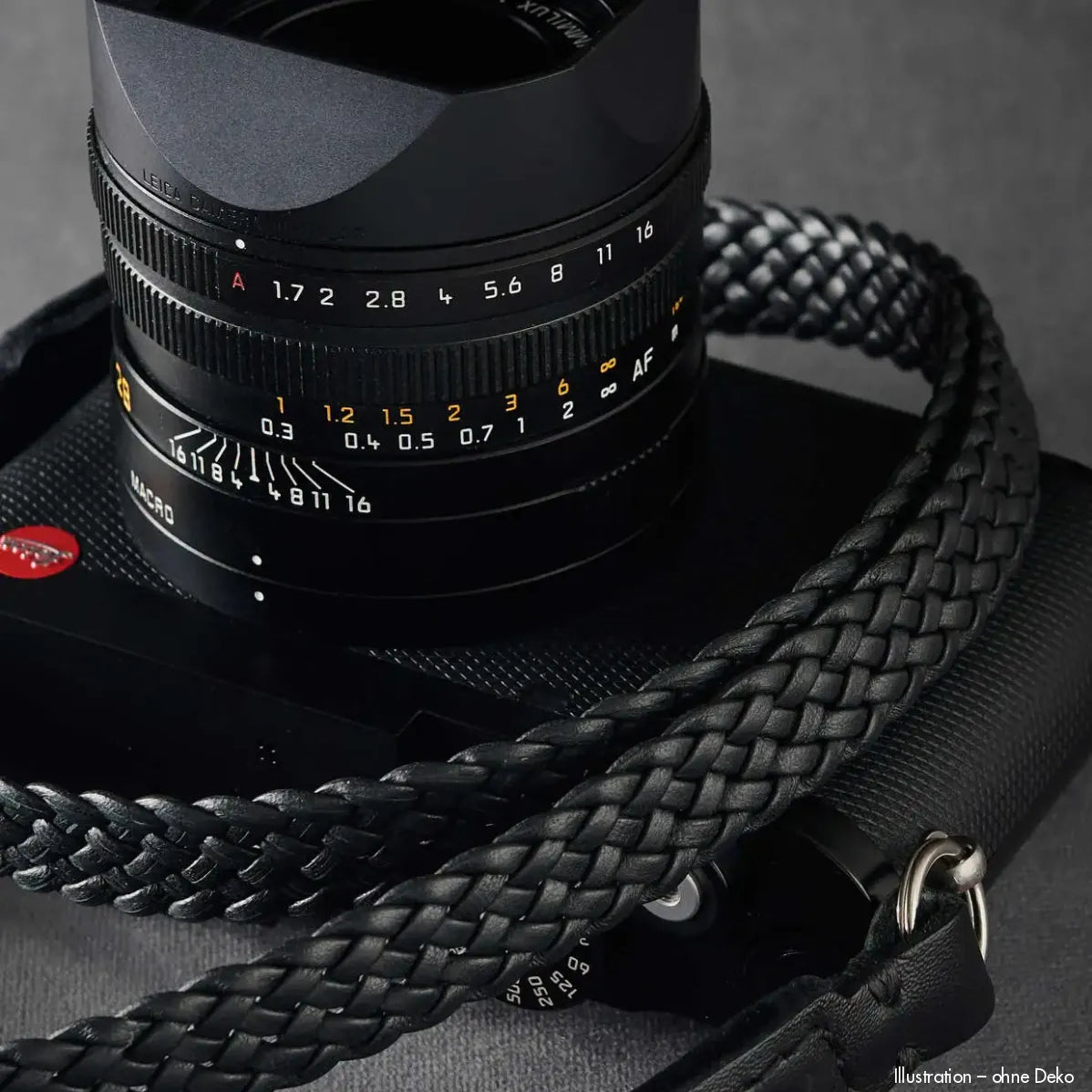 Rock n Roll Camera Straps And Bags Kamerazubehör Speziell für Leica | Kamera Schultergurt Handgefertigt von Leder Schwarz Z.b. Q3 | 125cm