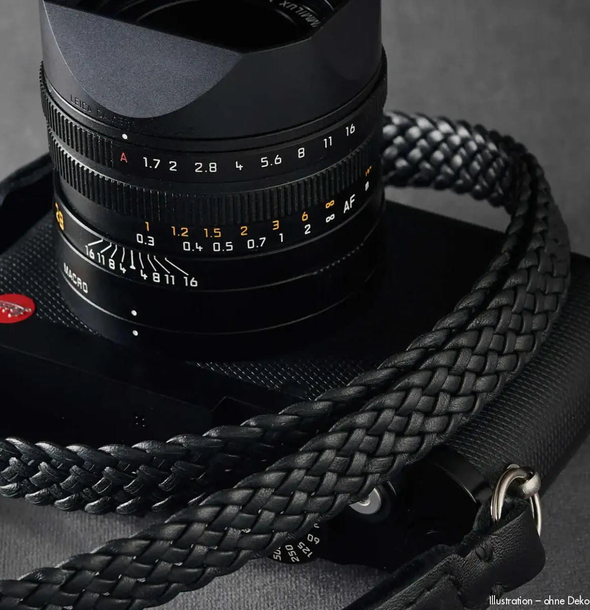 Rock n Roll Camera Straps And Bags Kamerazubehör Speziell für Leica | Kamera Schultergurt Handgefertigt von Leder Schwarz Z.b. Q3 | 125cm