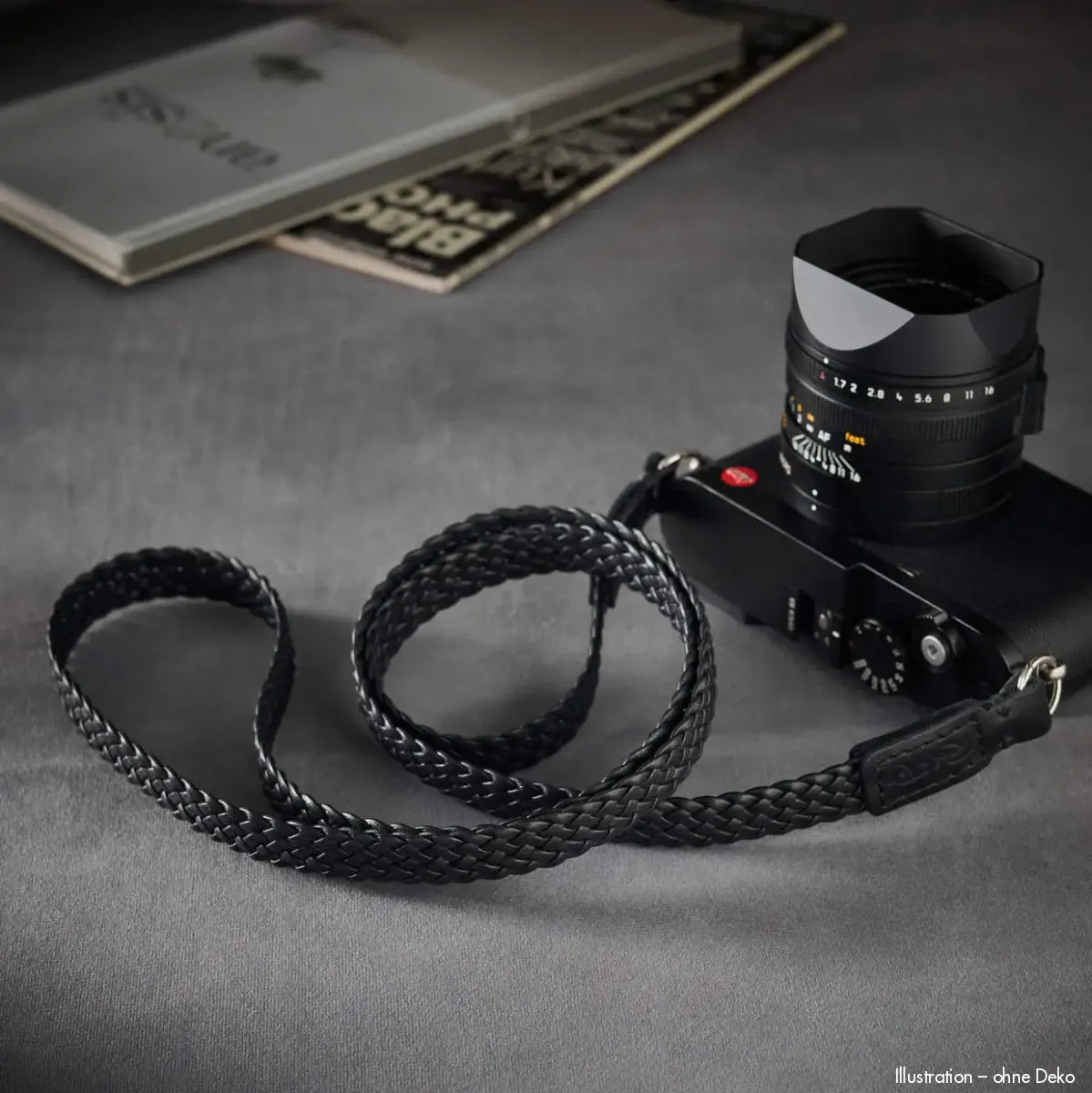 Rock n Roll Camera Straps And Bags Kamerazubehör Speziell für Leica | Kamera Schultergurt Handgefertigt von Leder Schwarz Z.b. Q3 | 125cm