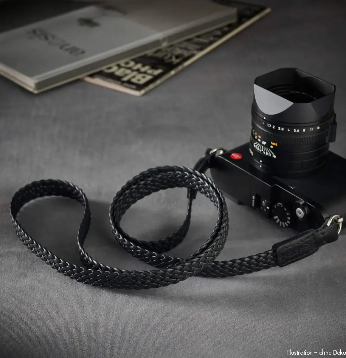 Rock n Roll Camera Straps And Bags Kamerazubehör Speziell für Leica | Kamera Schultergurt Handgefertigt von Leder Schwarz Z.b. Q3 | 125cm