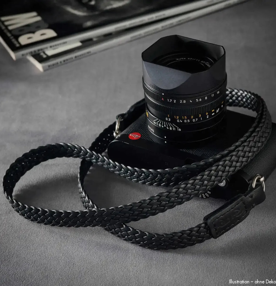 Rock n Roll Camera Straps And Bags Kamerazubehör Speziell für Leica | Kamera Schultergurt Handgefertigt von Leder Schwarz Z.b. Q3 | 125cm