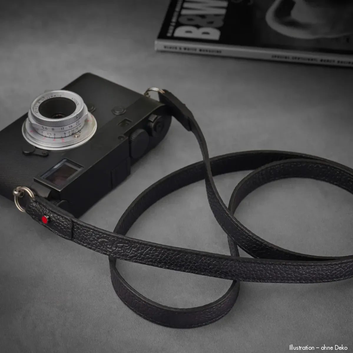 Rock n Roll Camera Straps And Bags Kamerazubehör Speziell für Leica | Kamera Schultergurt in Leder | Schwarz | Z.b.für M9 | 125cm