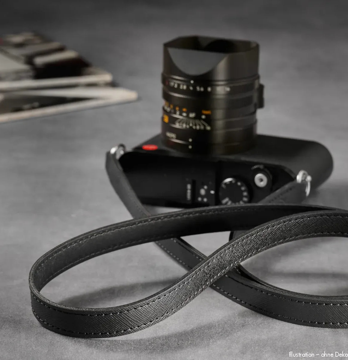 Rock n Roll Camera Straps And Bags Kamerazubehör Speziell für Leica | Kamera Schultergurt in Saffiano Schwarz von Z.b.für | 100cm