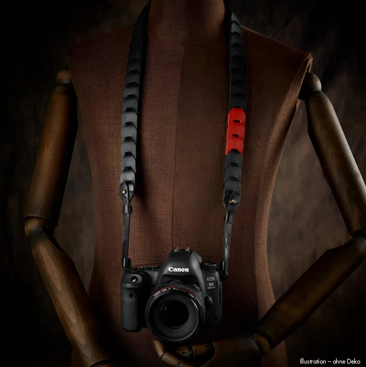 Rock n Roll Camera Straps And Bags Kameragurte | Kamera Schultergurt in Schwarz Rotem Leder für Systemkameras als Limitierte Edition