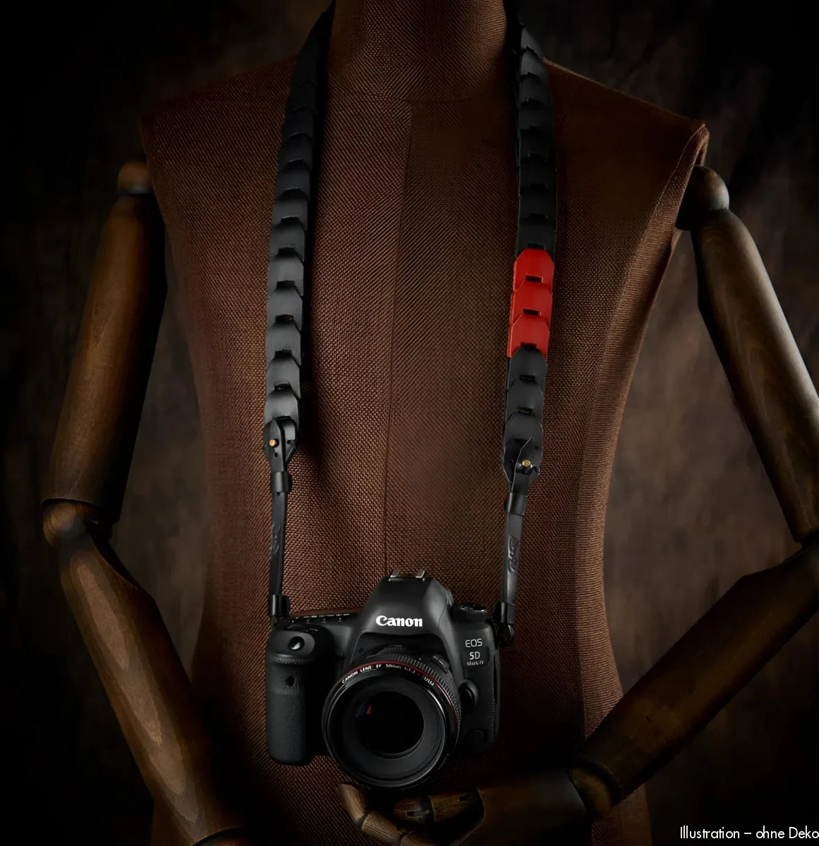 Rock n Roll Camera Straps And Bags Kameragurte | Kamera Schultergurt in Schwarz Rotem Leder für Systemkameras als Limitierte Edition