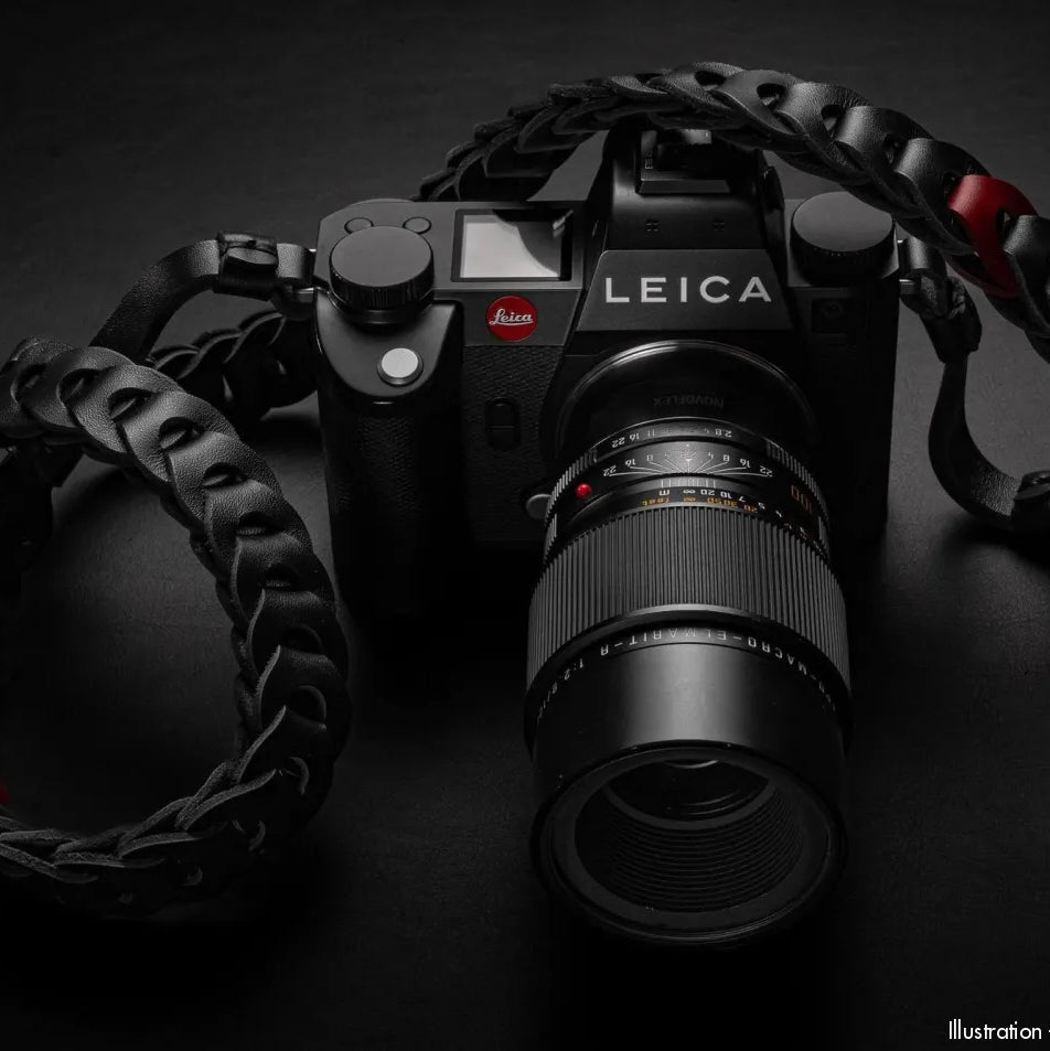 Rock n Roll Camera Straps And Bags Kameragurte | Kamera Tragegurt aus Leder in Schwarz Rot von Passend an Leica Sl2 Etc.| 100cm