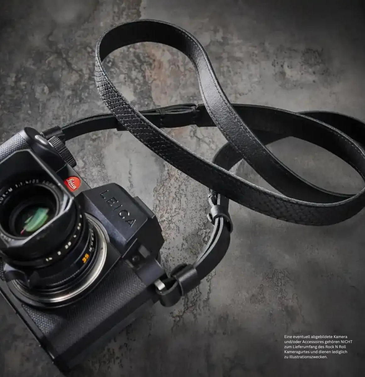 Rock n Roll Camera Straps And Bags Kameragurte | Kamera Tragegurt für Leica Sl Sl2 s | Reptil Leder Prägung | Rock n Roll | 125cm