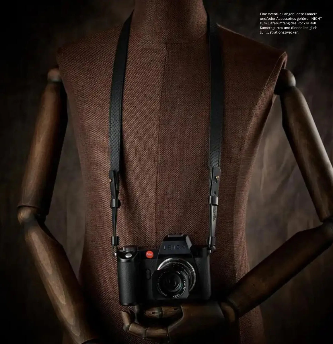 Rock n Roll Camera Straps And Bags Kameragurte | Kamera Tragegurt für Leica Sl Sl2 s | Reptil Leder Prägung | Rock n Roll | 125cm