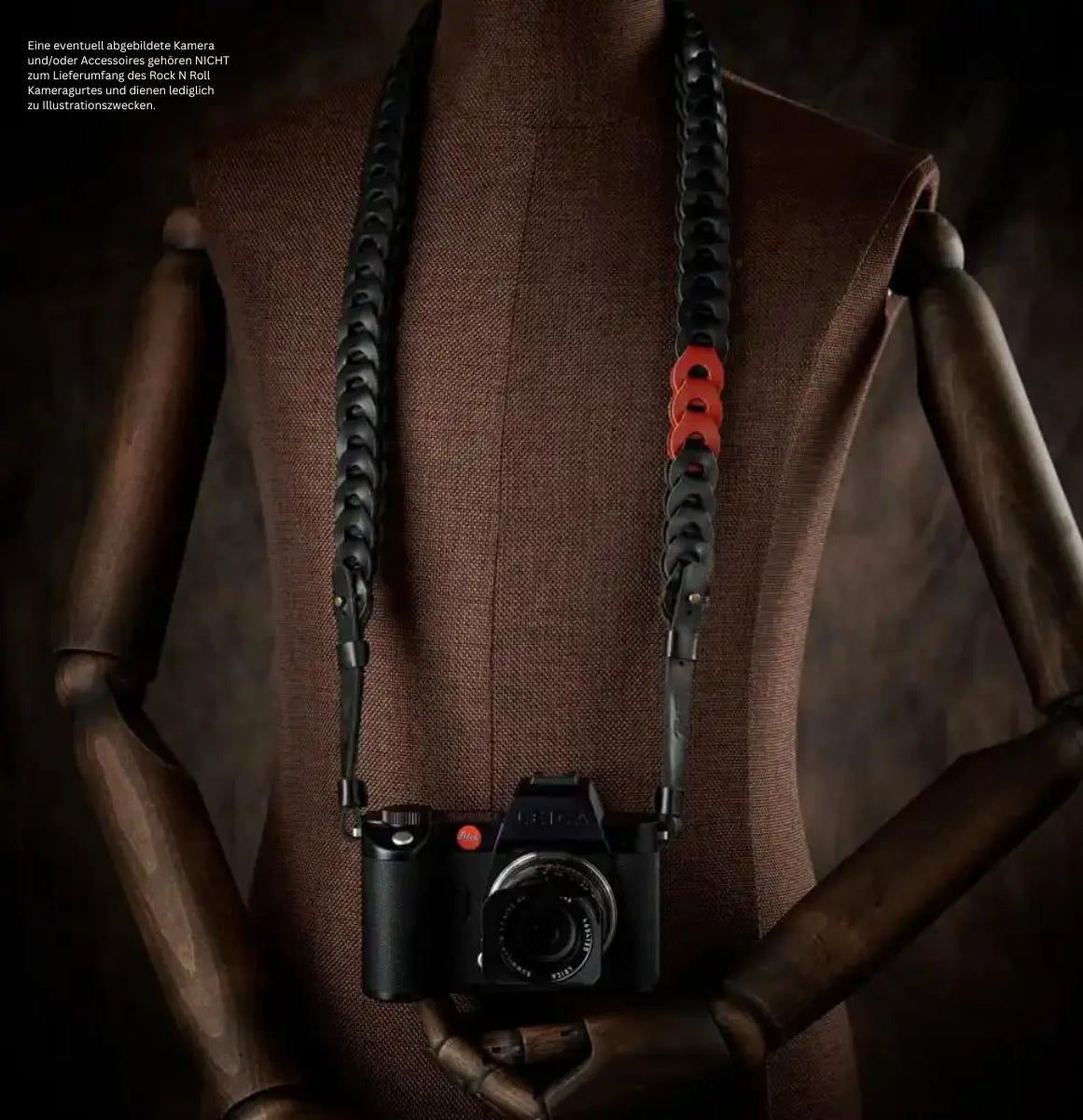 Rock n Roll Camera Straps And Bags Kameragurte | Kamera Tragegurt für Leica Sl Sl2 und s | Schwarz Rot | Rock n Roll Camera | 125