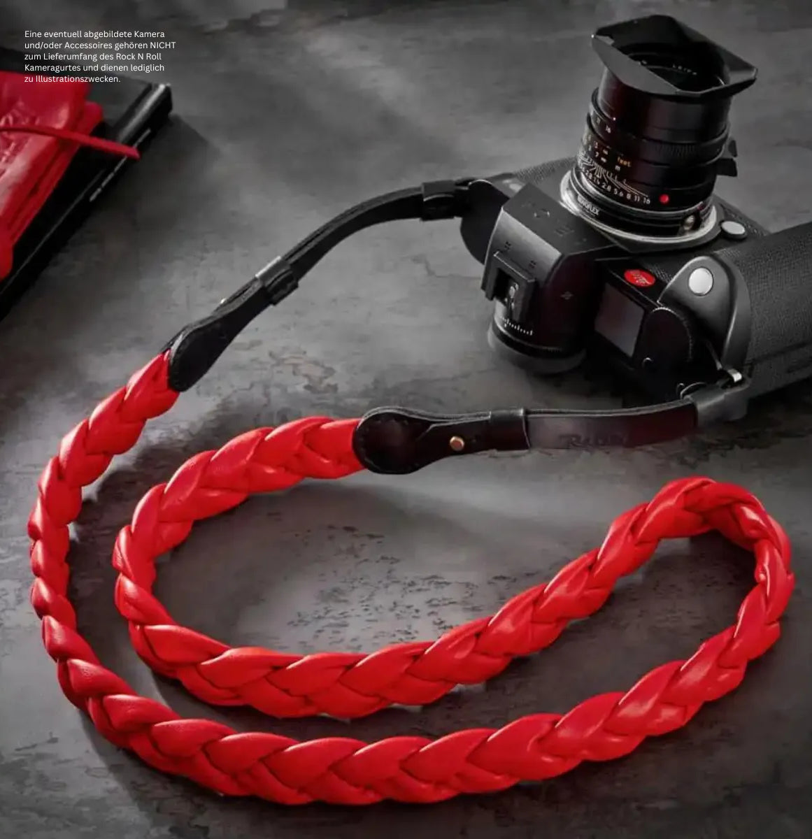 Rock n Roll Camera Straps And Bags Kameragurte | Kameraband für Leica Sl Sl2 und s | Nappa Leder | Rot | Rock n Roll Straps | 125