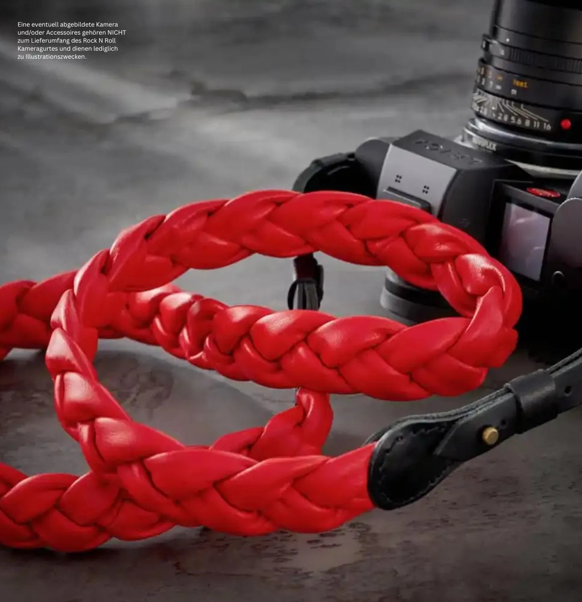 Rock n Roll Camera Straps And Bags Kameragurte | Kameraband für Leica Sl Sl2 und s | Nappa Leder | Rot | Rock n Roll Straps | 125