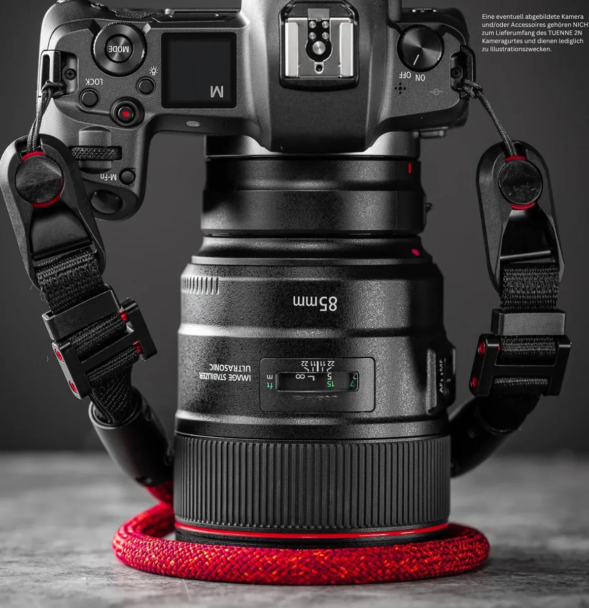 Tuenne Technical Outdoor Design Kameragurte | Kameraband in Rot von Tuenne Usa für Peak Design Anchor Links | Seil | Gr.l