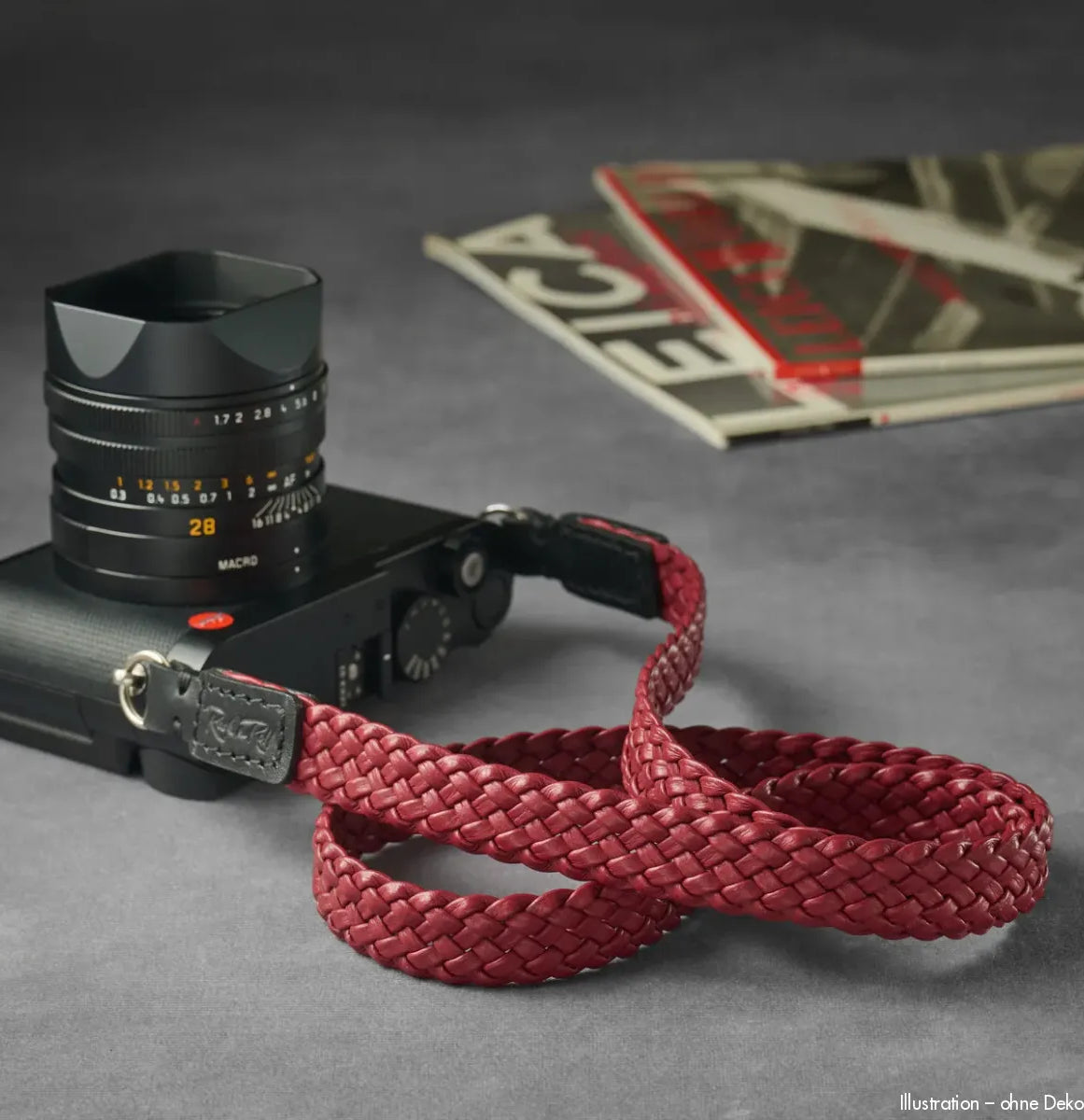 Rock n Roll Camera Straps And Bags Kamerazubehör in Schwarz und Rot | Kameragurt aus Leder Bzw. Weinrot von für Systemkameras 125cm