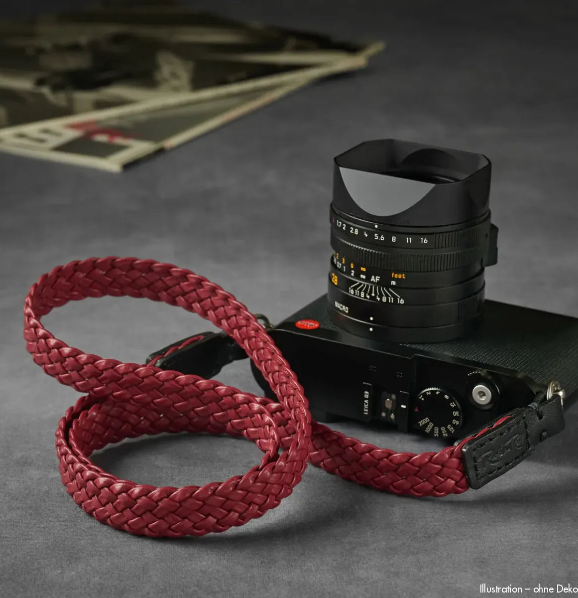 Rock n Roll Camera Straps And Bags Kamerazubehör in Schwarz und Rot | Kameragurt aus Leder Bzw. Weinrot von für Systemkameras 125cm