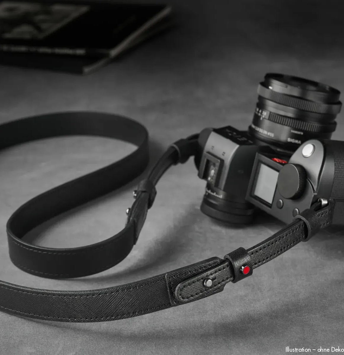 Rock n Roll Camera Straps And Bags Kameragurte | Kameragurt aus Leder in Saffiano Schwarz von U.a.für Leica Sl Serie | 125cm