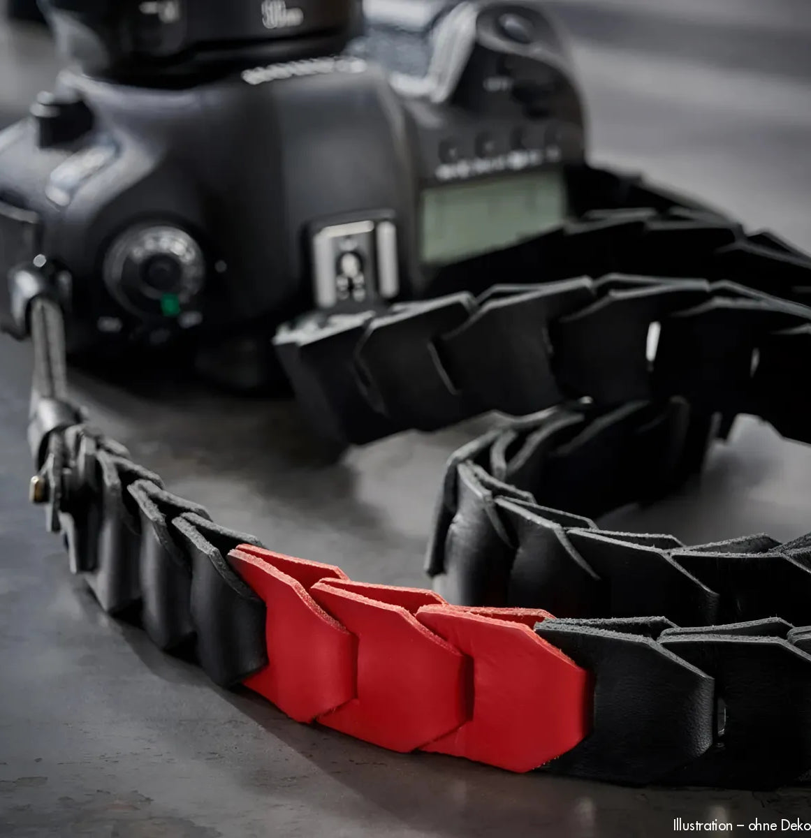 Rock n Roll Camera Straps And Bags Kameragurte | Kameragurt aus Leder in Schwarz Rot | Limited Edition von | für D-slr U.a. | 100cm
