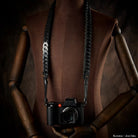 Rock n Roll Camera Straps And Bags Kameragurte | Kameragurt aus Leder | Schwarz Grau | von | Passend an Leica Sl3 Sl2 Etc. | 100cm