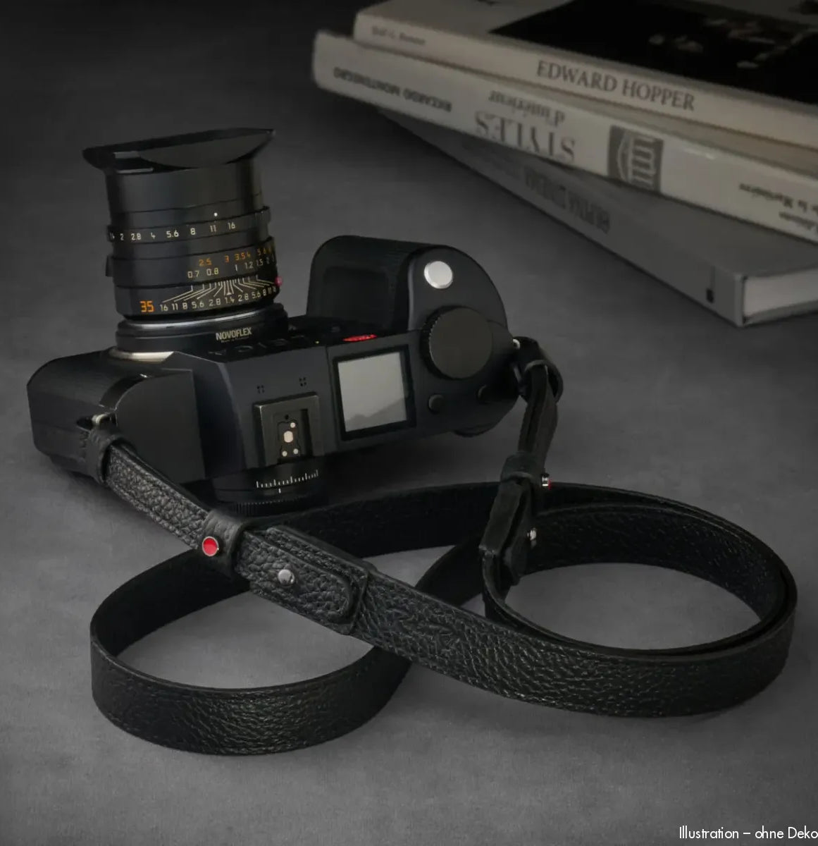 Rock n Roll Camera Straps And Bags Kameragurte | Kameragurt aus Schwarzem Leder von | U.a.für Leica Sl2 s | 100cm