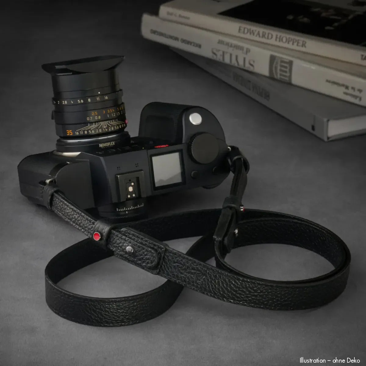 Rock n Roll Camera Straps And Bags Kameragurte | Kameragurt aus Schwarzem Leder von | U.a.für Leica Sl2 s | 100cm