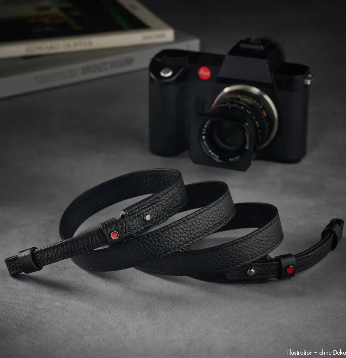 Rock n Roll Camera Straps And Bags Kameragurte | Kameragurt aus Schwarzem Leder von | U.a.für Leica Sl2 s | 100cm