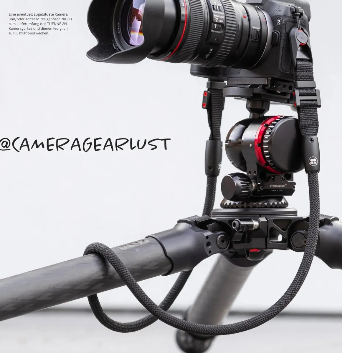 Tuenne Technical Outdoor Design Kameragurte | Kameragurt aus Seil von Tuenne Usa für Peak Design Anchor Links | Schwarz | Gr.l