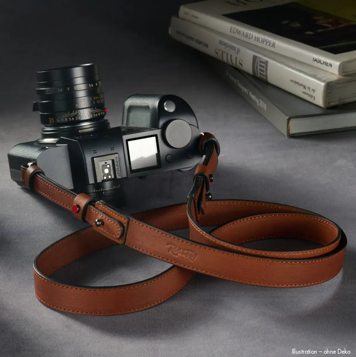 Rock n Roll Camera Straps And Bags Kamerazubehör Speziell für Leica | Kameragurt Leder in Cognac Hellbraun Sl Serie | 125cm