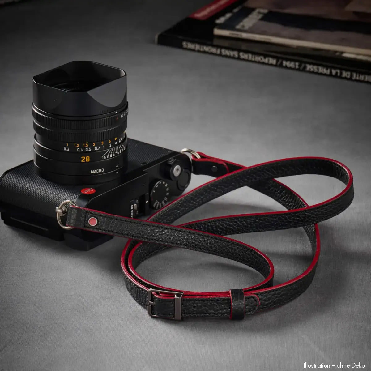 Rock n Roll Camera Straps And Bags Kamerazubehör Speziell für Fuji | Kameragurt Leder Schwarz Rot | Verstellbar | U.a.für Fujifilm X100vi