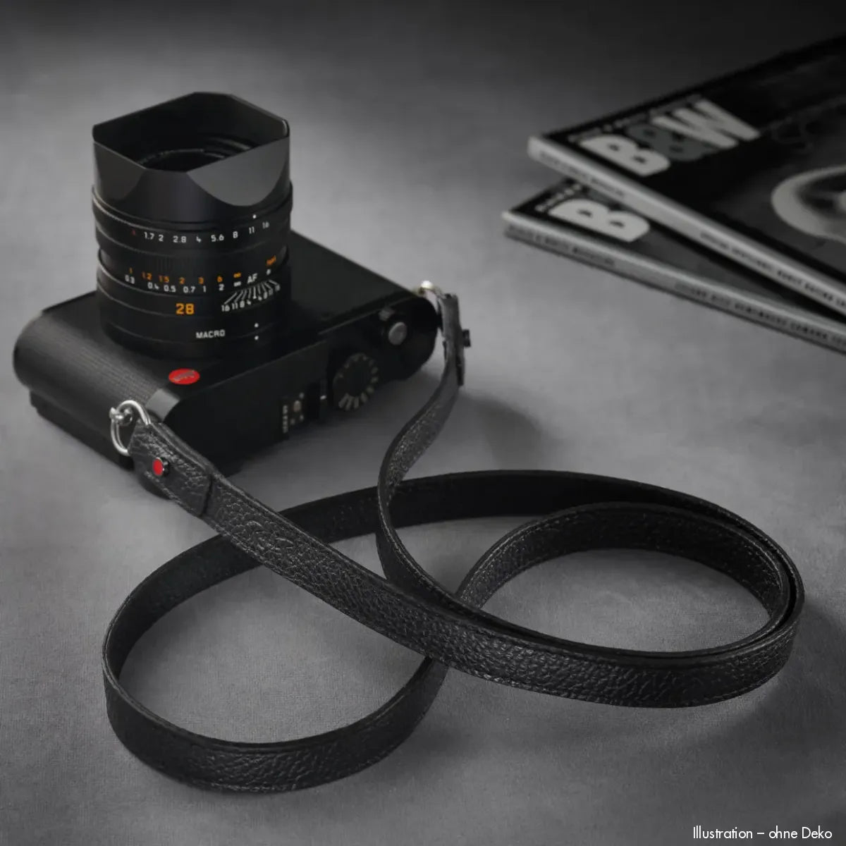 Rock n Roll Camera Straps And Bags Kamerazubehör Speziell für Leica | Kameragurt von | Schwarzes Leder | Z.b.für M11 | 100cm