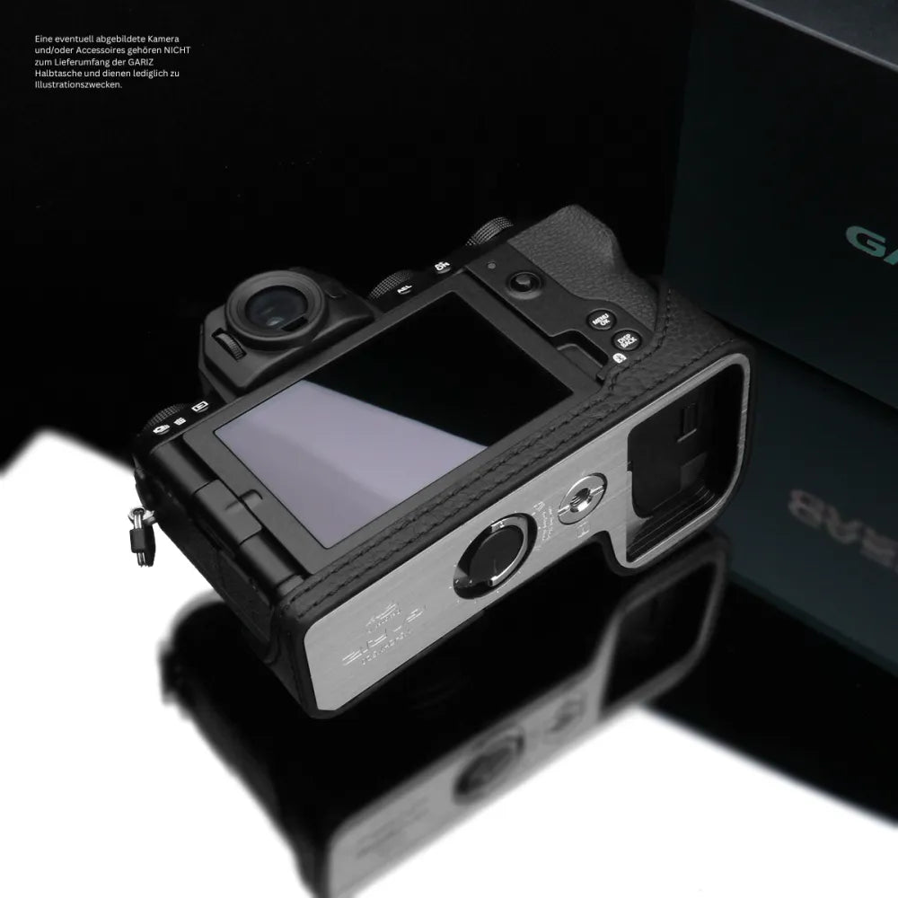 Gariz Design Half Case Bereitschaftstasche | Kameratasche Für Fujifilm X-s20 Von Gariz Design | Schwarzes Leder Aus Italien