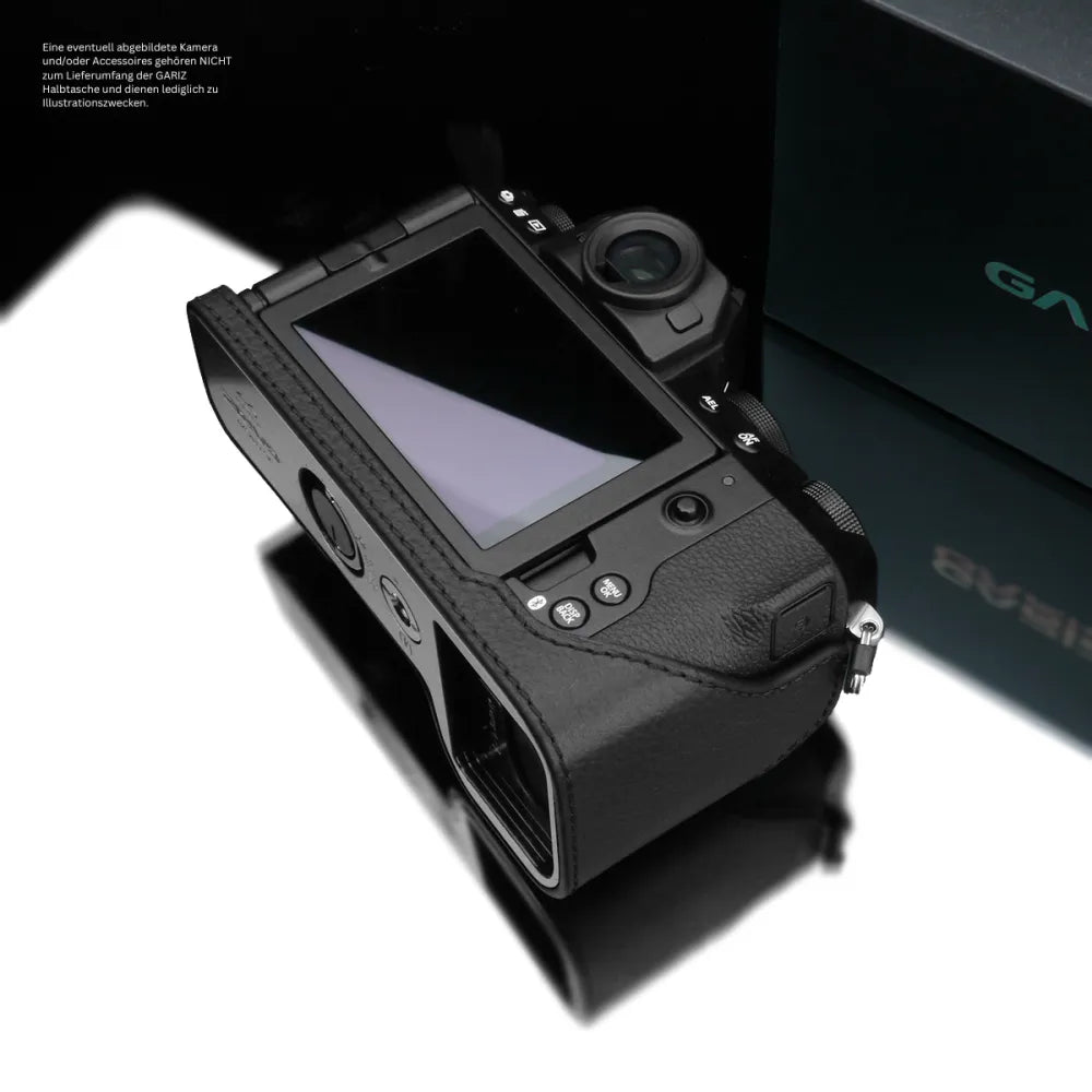 Gariz Design Half Case Bereitschaftstasche | Kameratasche Für Fujifilm X-s20 Von Gariz Design | Schwarzes Leder Aus Italien