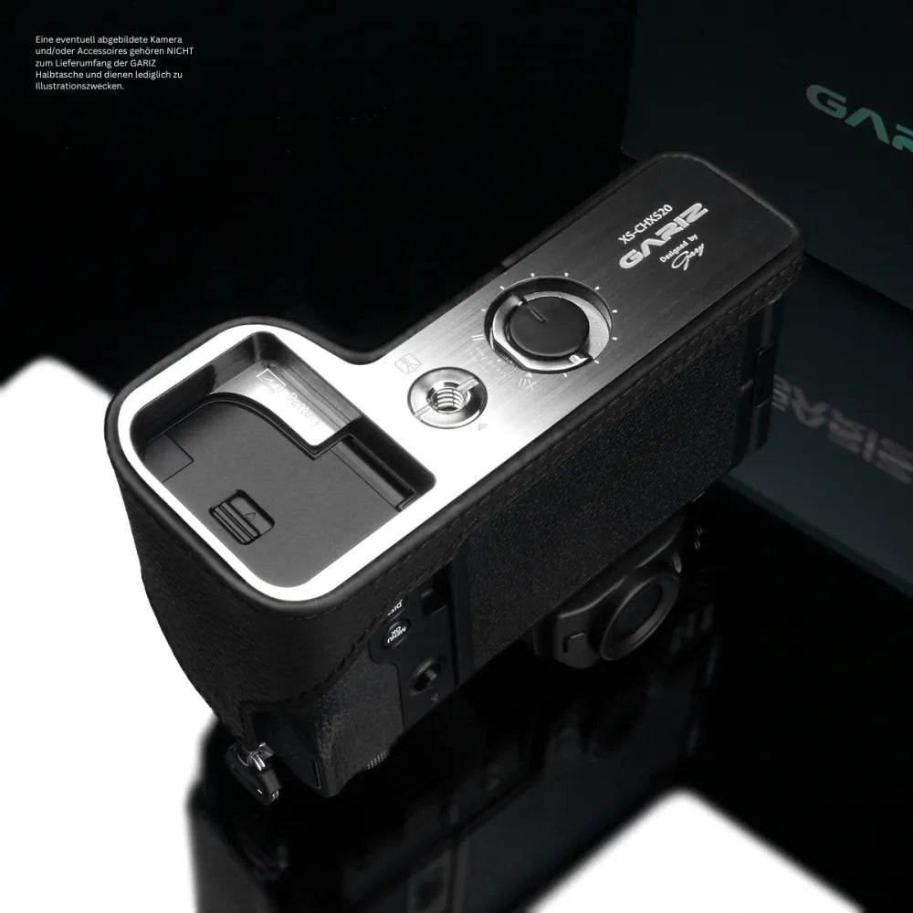 Gariz Design Half Case Bereitschaftstasche | Kameratasche Für Fujifilm X-s20 Von Gariz Design | Schwarzes Leder Aus Italien