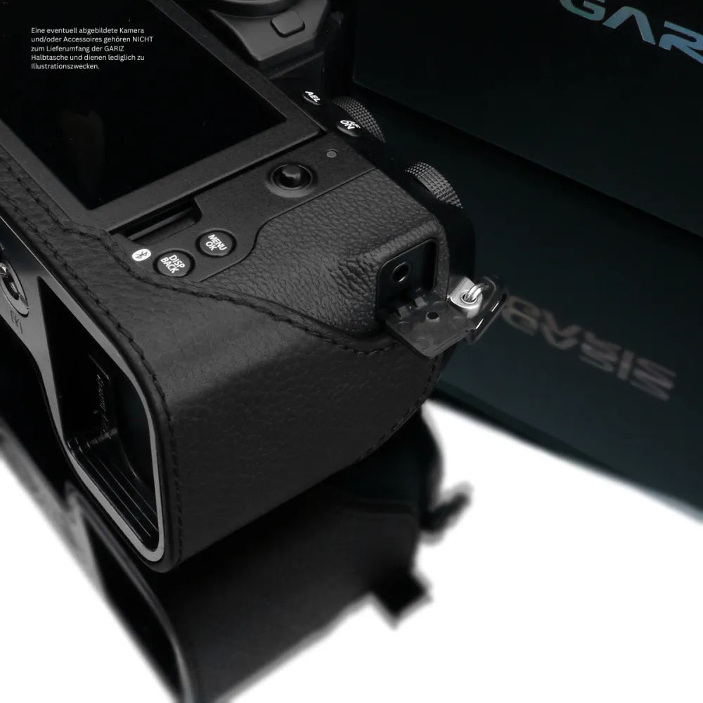 Gariz Design Half Case Bereitschaftstasche | Kameratasche Für Fujifilm X-s20 Von Gariz Design | Schwarzes Leder Aus Italien