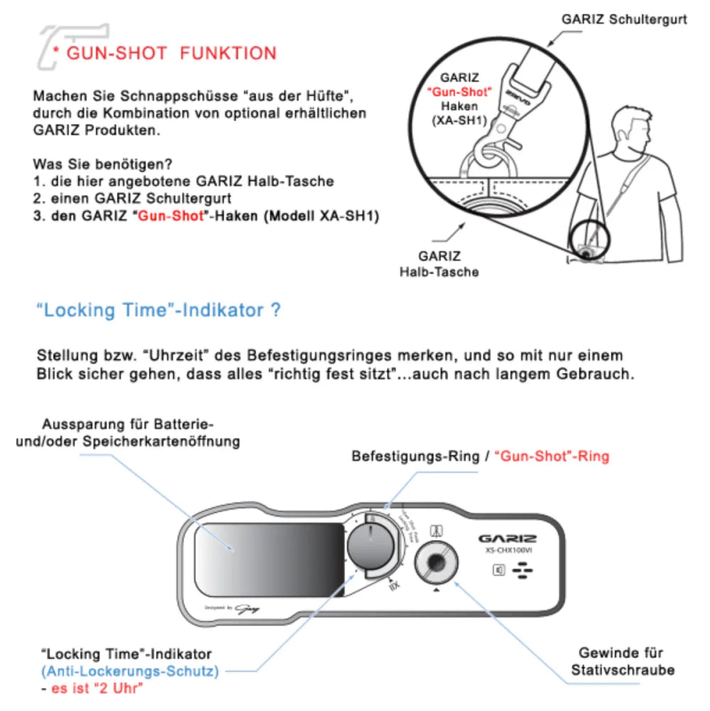 Gariz Design Half Case Bereitschaftstasche | Kameratasche Für Fujifilm X100vi | Italienisches Leder In Schwarz | Gariz Design
