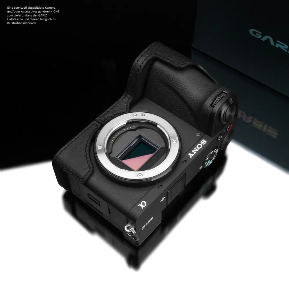 Gariz Design Half Case Bereitschaftstasche | Kameratasche Für Sony A6700 Aus Leder In Schwarz Von Gariz Design