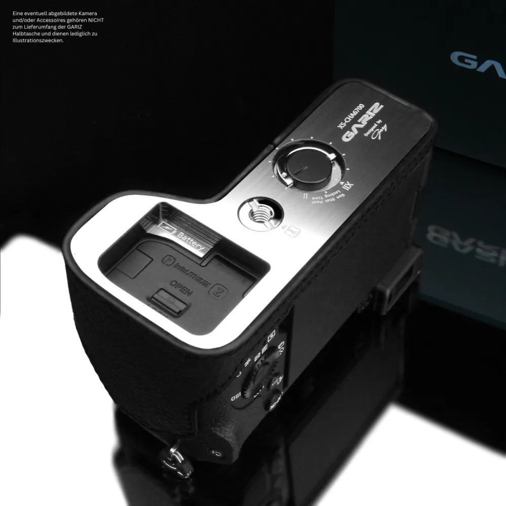 Gariz Design Half Case Bereitschaftstasche | Kameratasche Für Sony A6700 Aus Leder In Schwarz Von Gariz Design