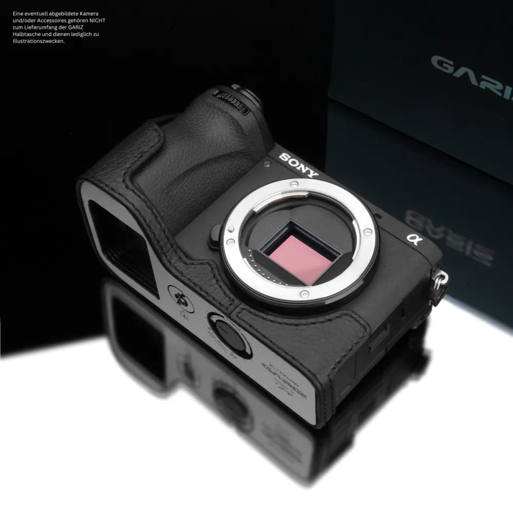 Gariz Design Half Case Bereitschaftstasche | Kameratasche Für Sony A6700 Aus Leder In Schwarz Von Gariz Design