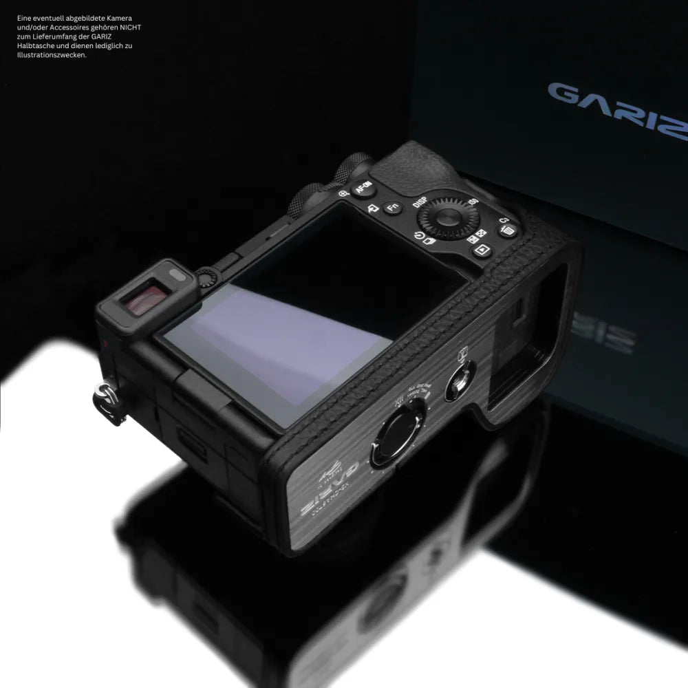 Gariz Design Half Case Bereitschaftstasche | Kameratasche Für Sony A6700 Aus Leder In Schwarz Von Gariz Design