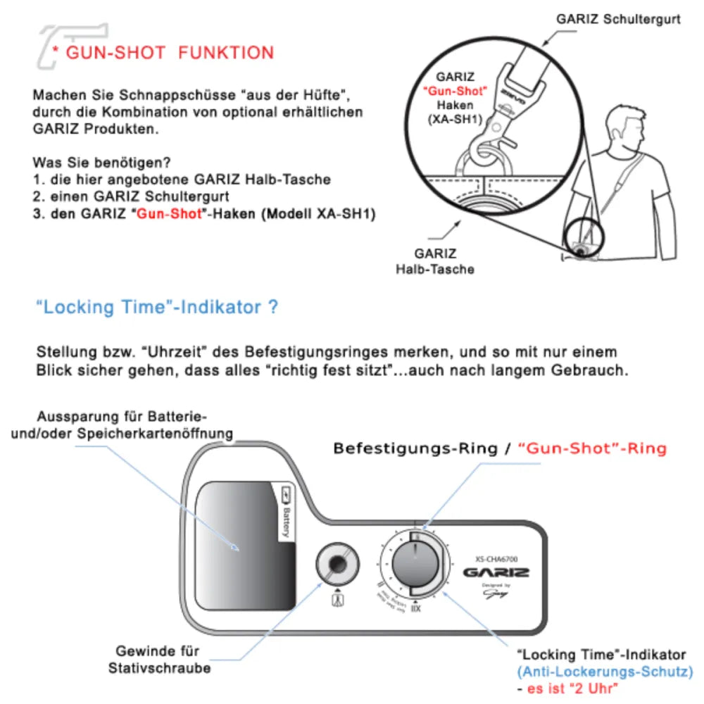 Gariz Design Half Case Bereitschaftstasche | Kameratasche Für Sony A6700 Aus Leder In Schwarz Von Gariz Design